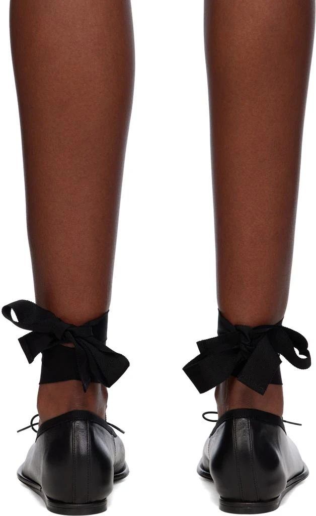 Simone Rocha Black Heart Toe Ribbon Bow Ballerina Flats 2