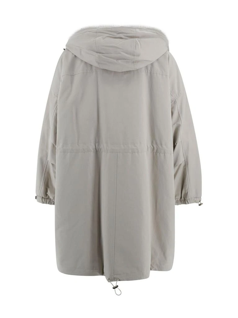 Max Mara Max Mara Studio Long-Sleeved Hooded Coat 2