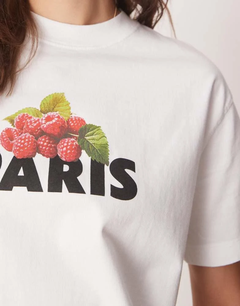 Abercrombie & Fitch Abercrombie & Fitch short sleeve oversized paris graphic t-shirt in white 2