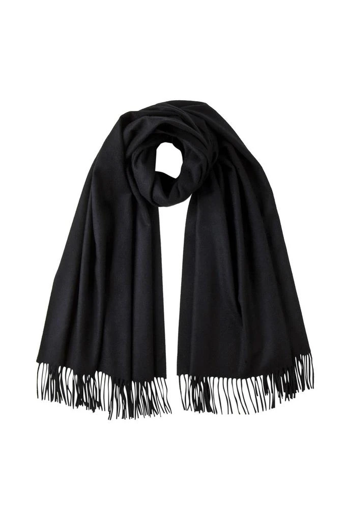 Johnstons of Elgin Iconic black cashmere stole 1