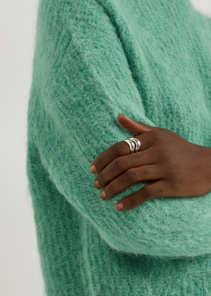 AGMES Double Wave sterling silver ring