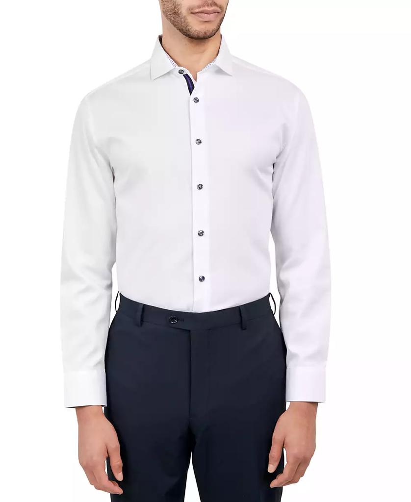 Society of Threads Men's Solid Texture Dress Shirt