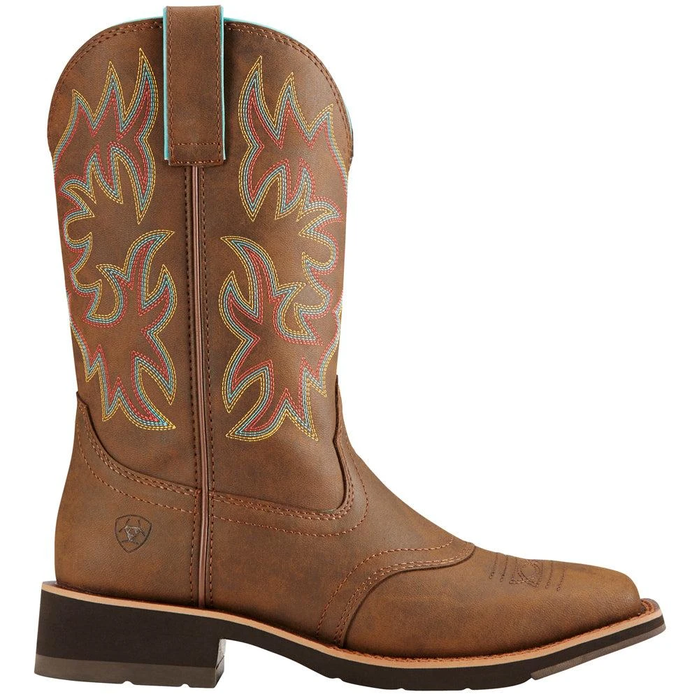 Ariat Delilah Embroidery Square Toe Cowboy Boots 1