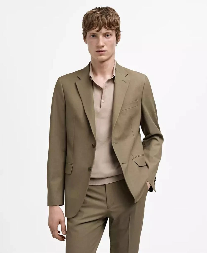 Mango Men's Stretch Fabric Suit Blazer 1