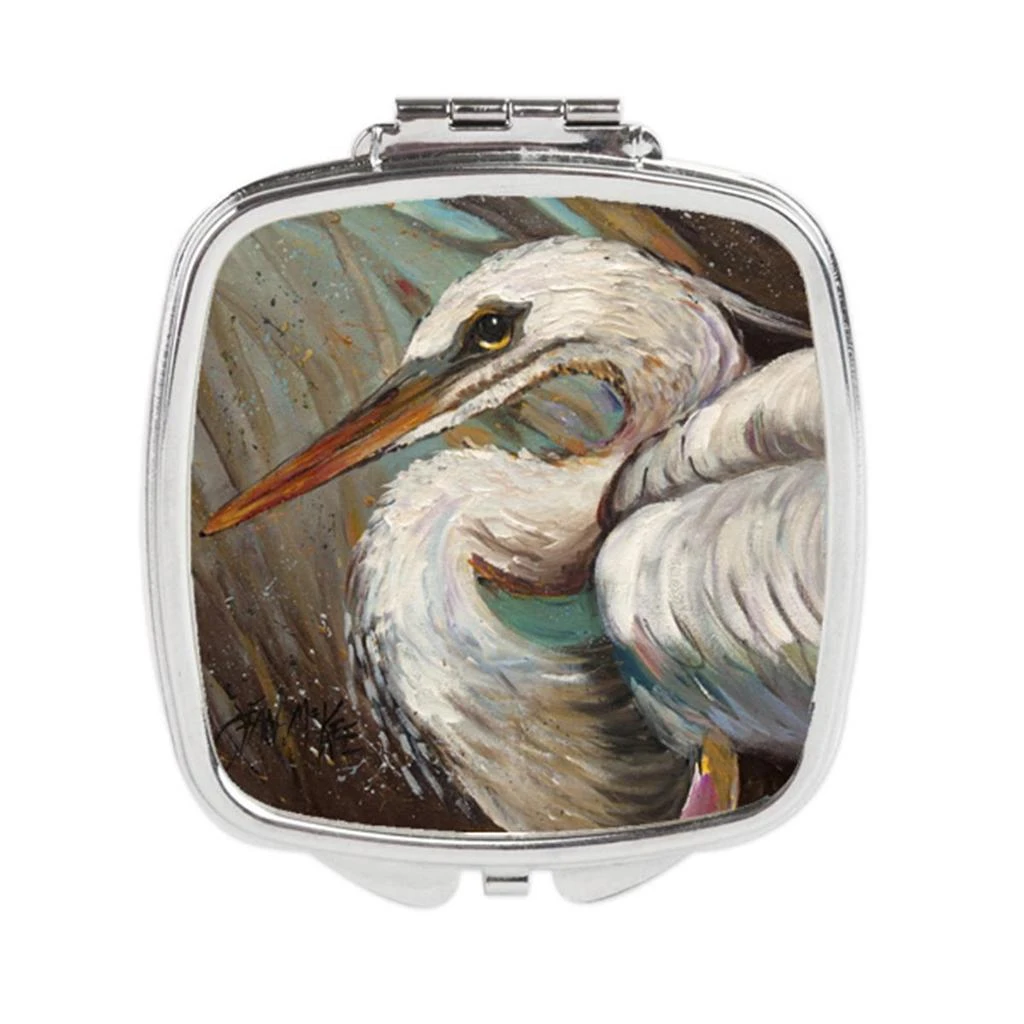 Carolines Treasures JMK1212SCM White Egret Compact Mirror