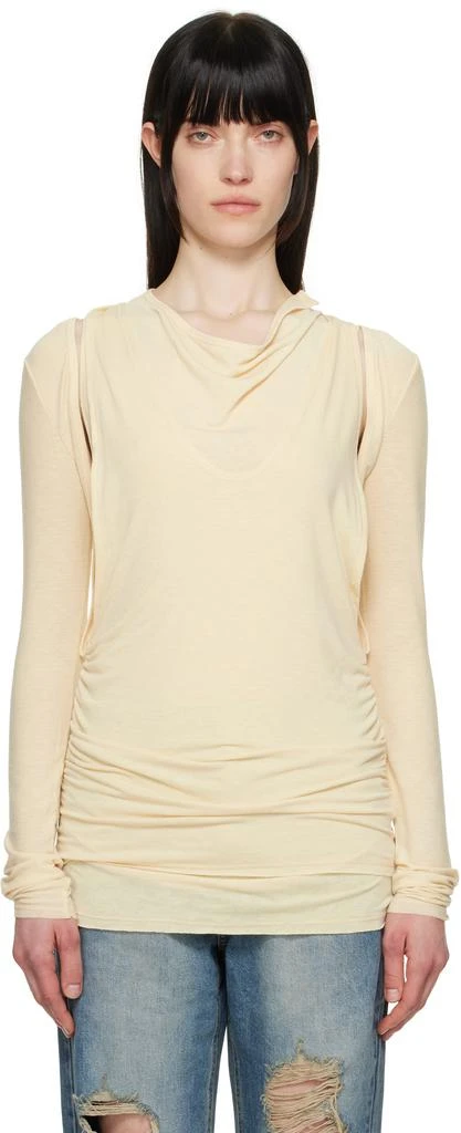 OPEN YY Yellow Convertible Bolero T-shirt 1