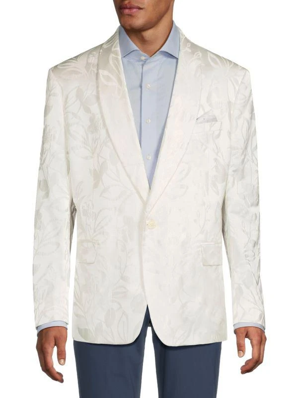 Tallia Floral Jacquard Satin Slim-Fit Blazer 1
