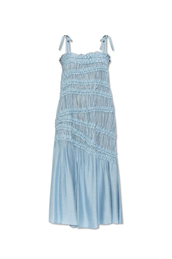 Tory Burch Tory Burch Shoulder Tie Smocked Midi Dress 1