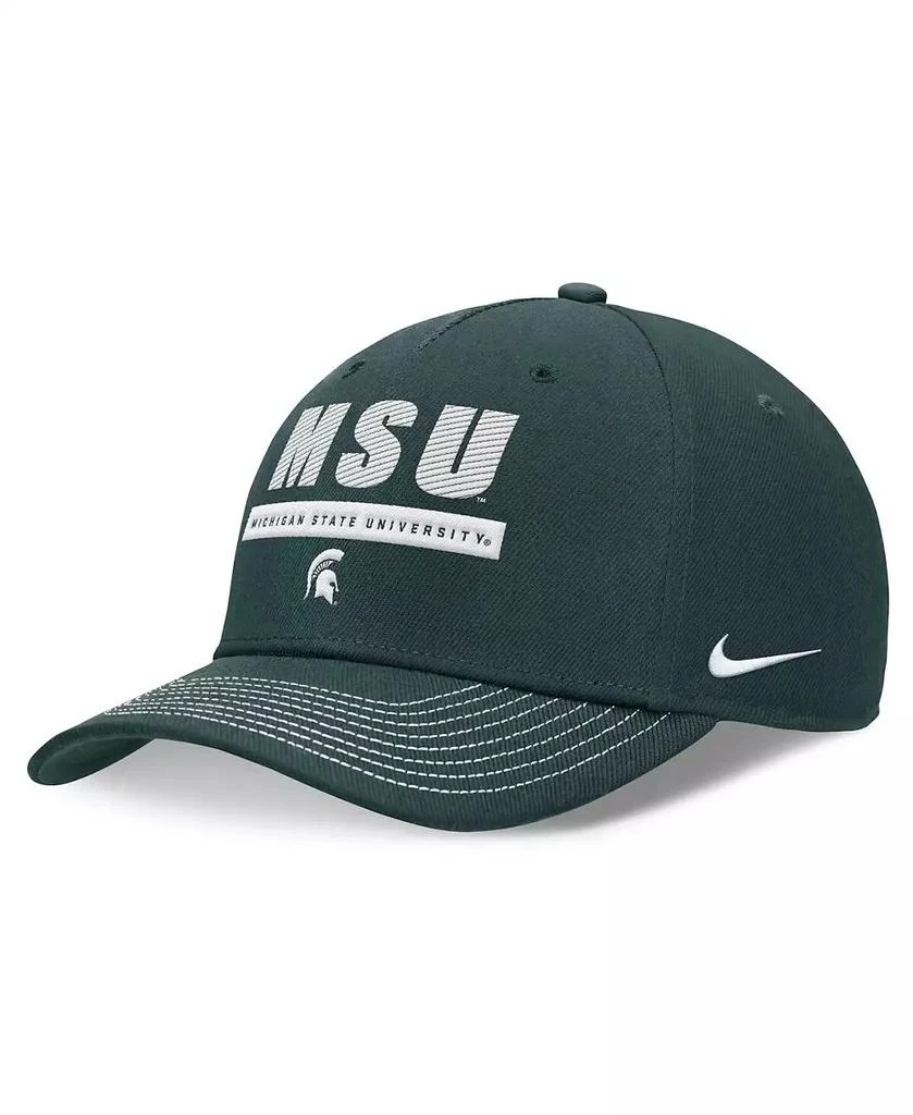NIKE Men's and Women's Green Michigan State Spartans 2024 Sideline Adjustable Hat 1