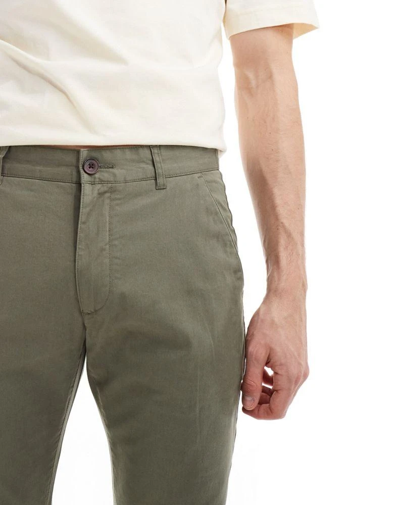 Farah Farah elm chino trouser in khaki green 4