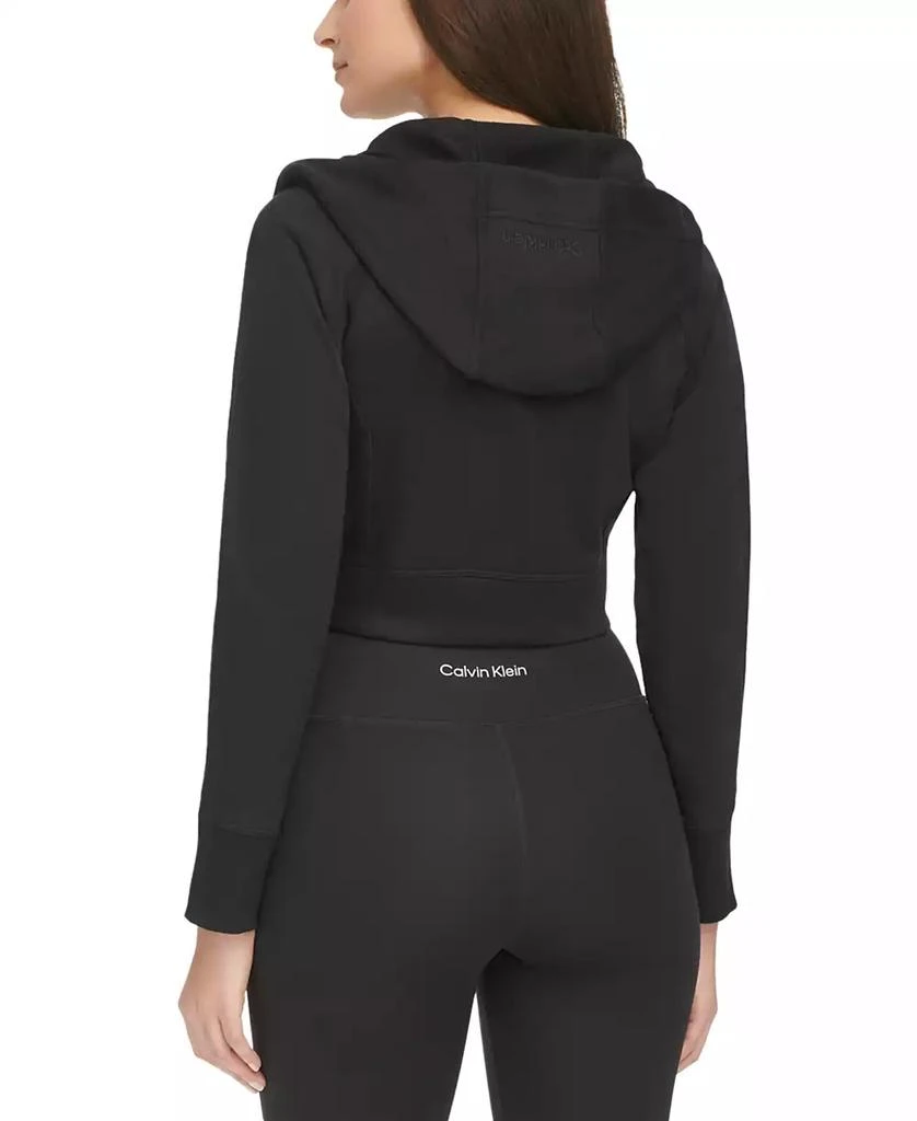 Calvin Klein Women's Zippered Cropped Hoodie 2