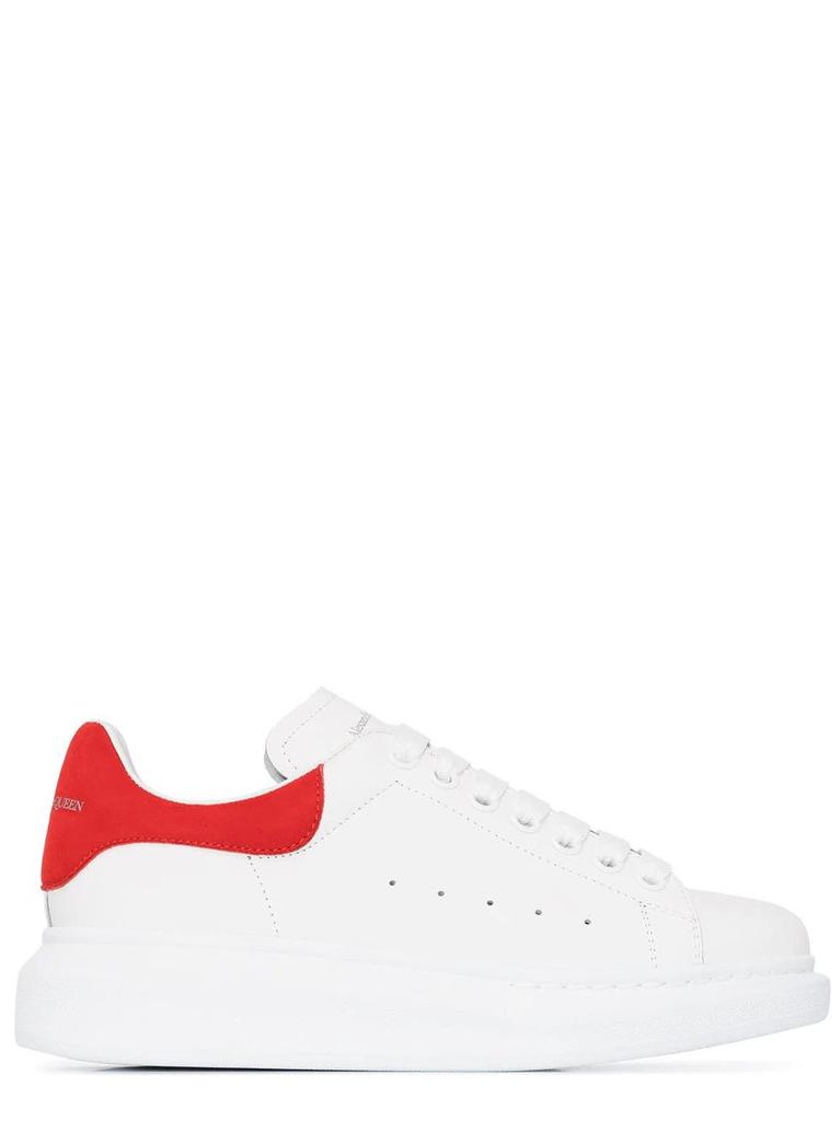 NA White Oversize Sneakers with red contrasting detail