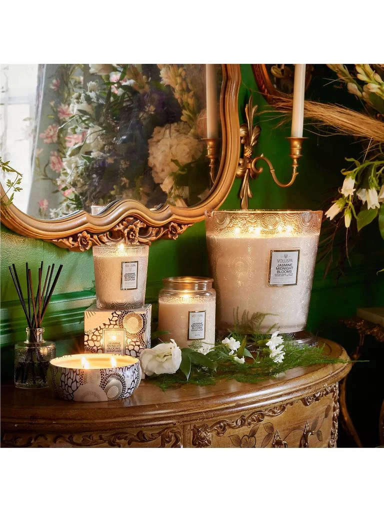 Voluspa Japonica Jasmine Midnight Blooms 5-Wick Hearth Candle 4