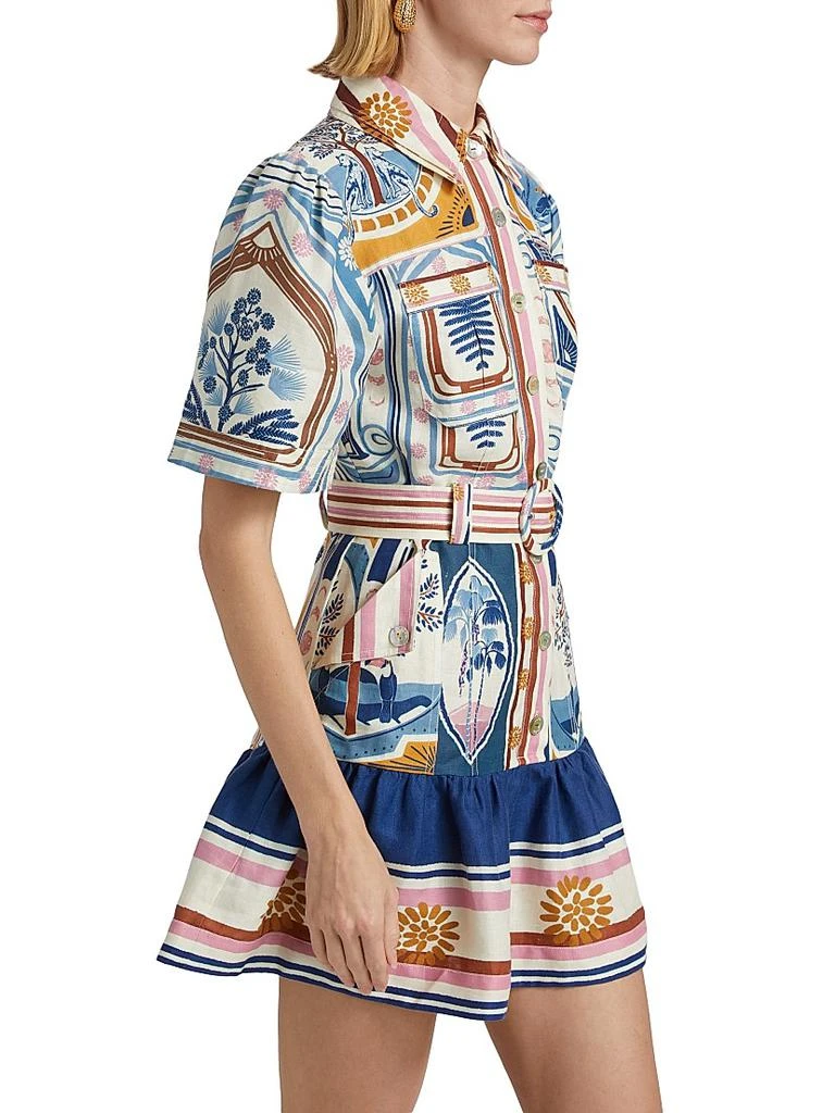 Cerrado Stamps Mini Shirtdress  On Sale Now with Up to 40% Off | Discover  Exclusive Deals & Savings at BeyondStyle  Authentic Farm Rio  print|women-owned or founded|collared|hispanic & latine-owned or founded| short