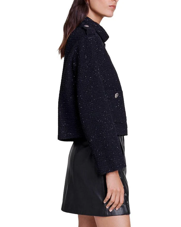 Maje Vateau Tweed Cropped Jacket 4