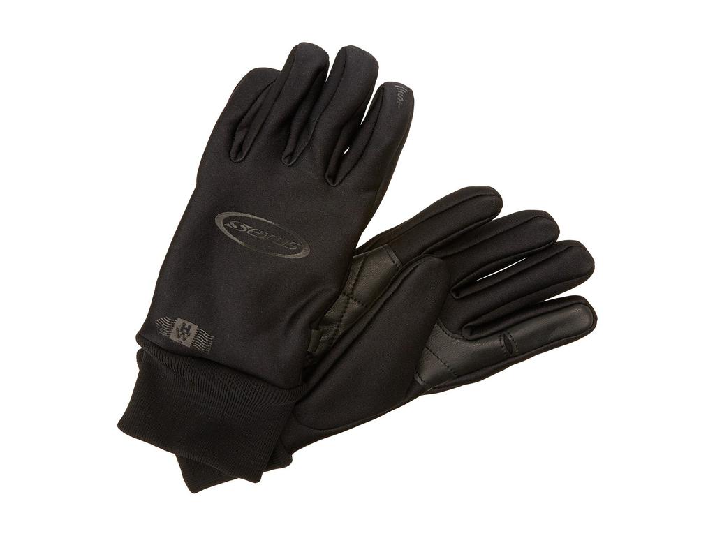 Ernest W. Baker Black Faux-Fur Trimming Gloves - Accessories