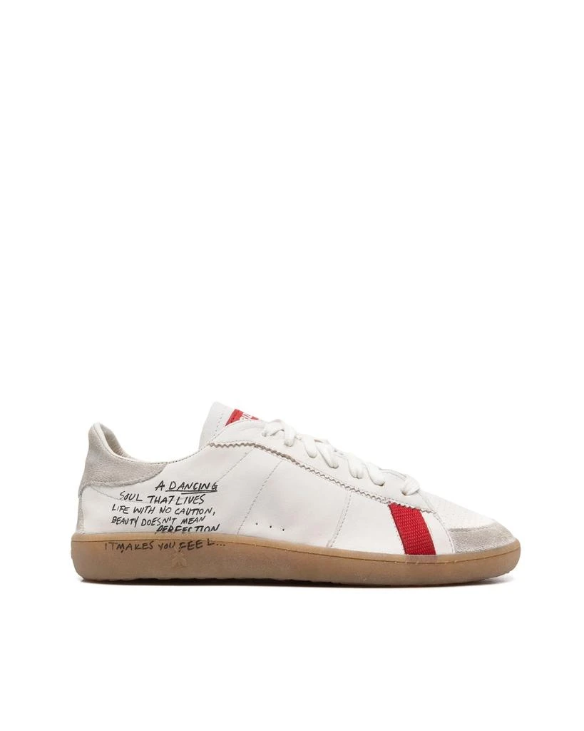 PATRIZIA Skin Sneakers in Nappa Leather with White/Red Lettering