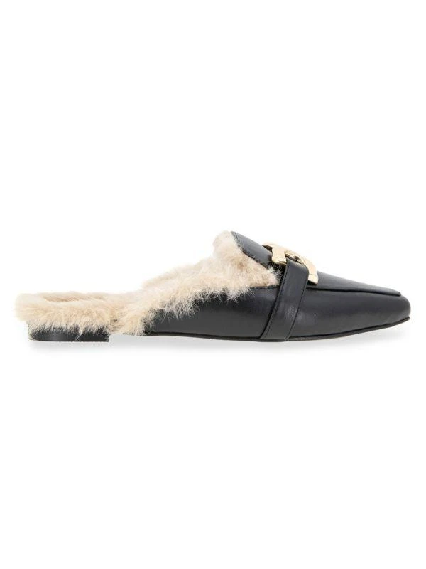 BCBG Tara 2 Faux Fur Lined Mules 1
