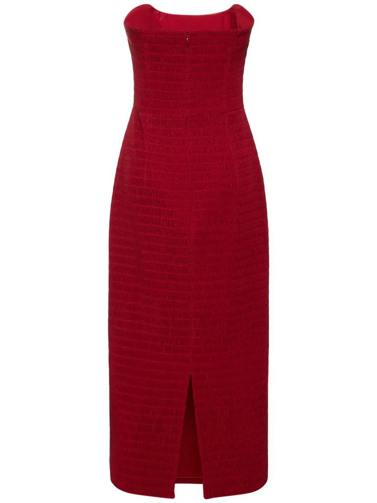 Emilia Wickstead Ryder Strapless Tweed Midi Dress 4