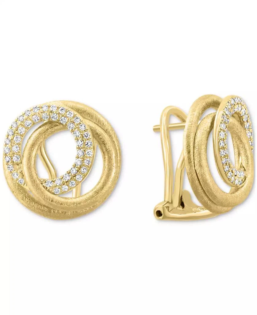Effy EFFY® Diamond Spiral Statement Earrings (3/8 ct. t.w.) in 14k Gold 1