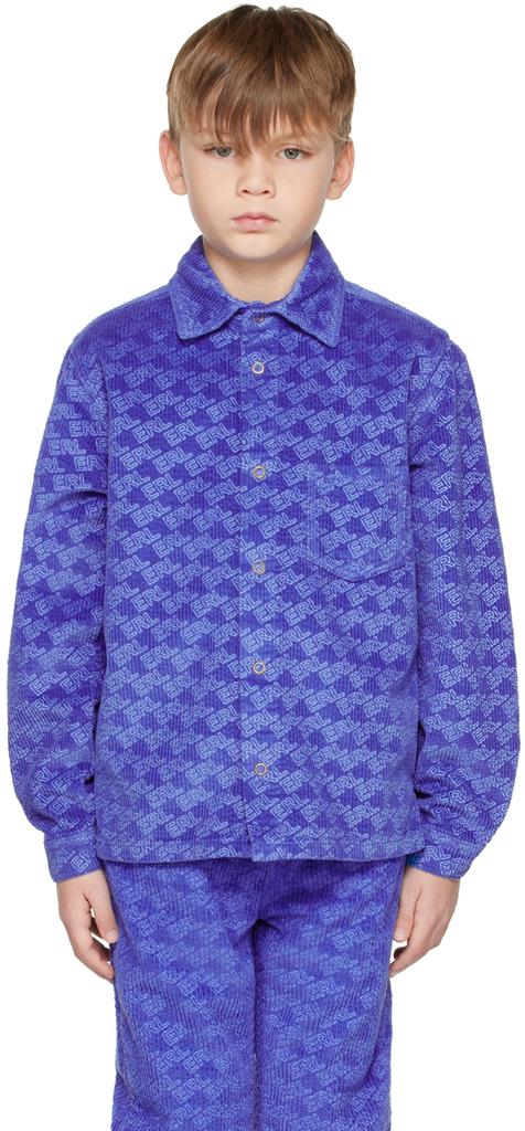 ERL Kids Blue Embossed Shirt