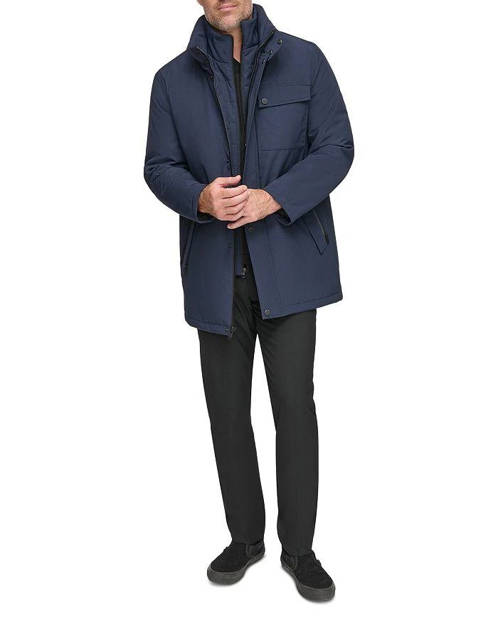 Andrew Marc Harcourt Water Resistant Full Zip Car Coat with Attached Bib 4