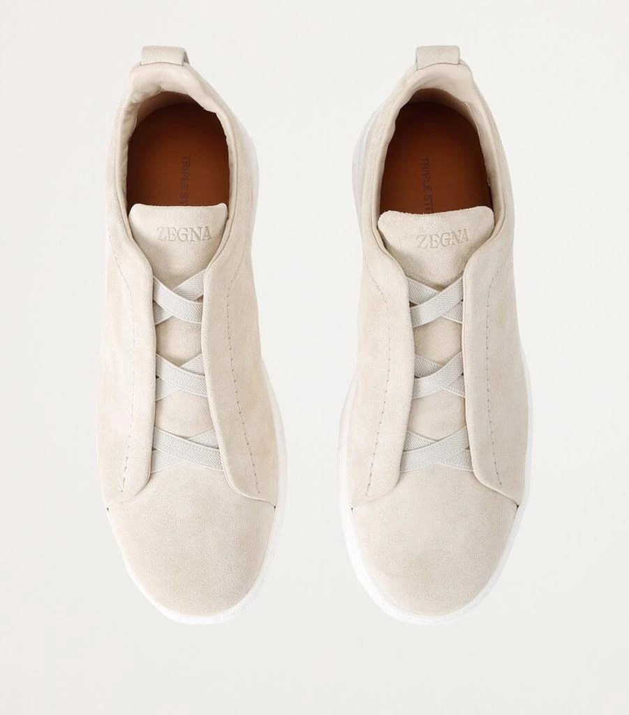 Zegna Leather Triple Stitch Sneakers 4