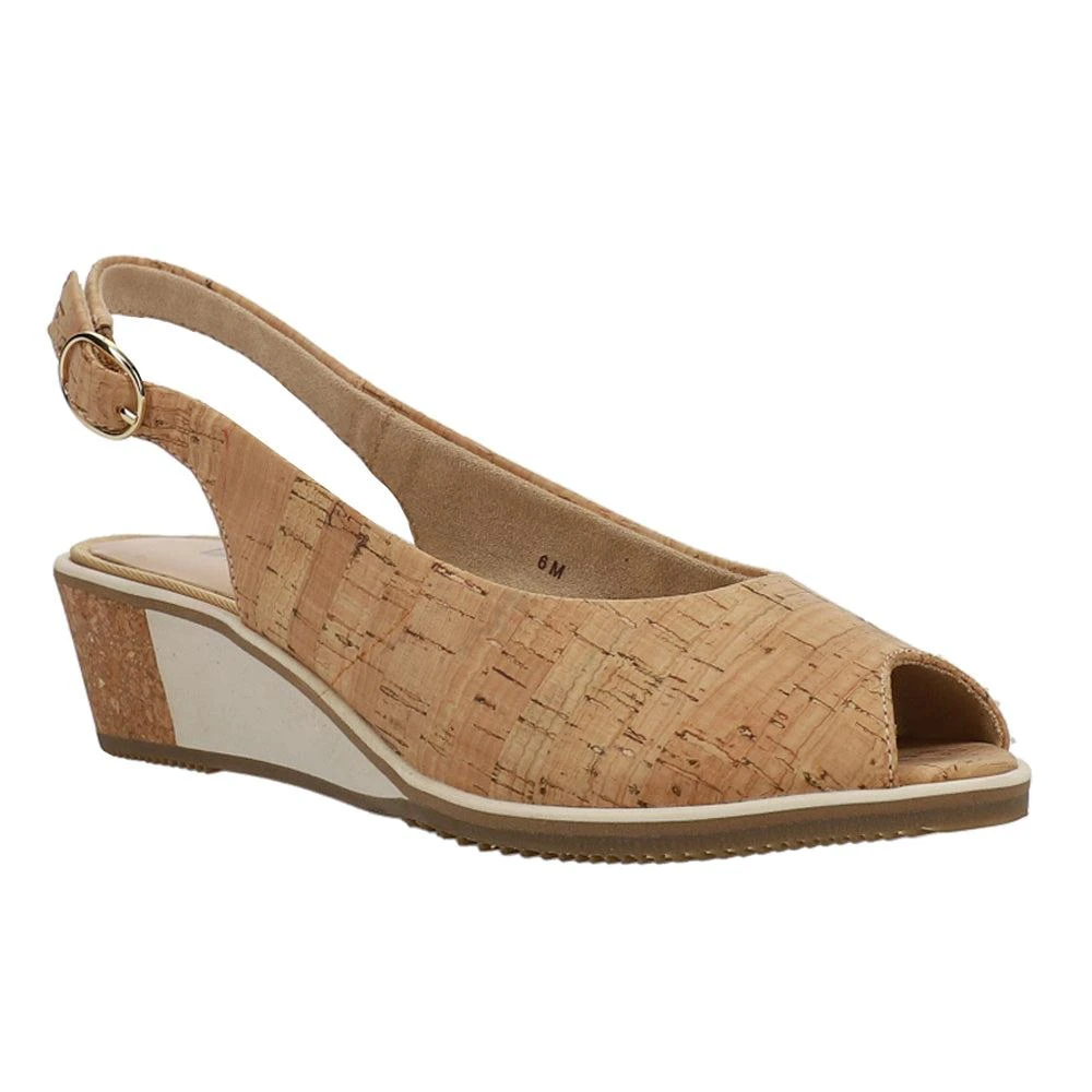 Vaneli Baise Wedge Slingback Peep Toe Sandals 2