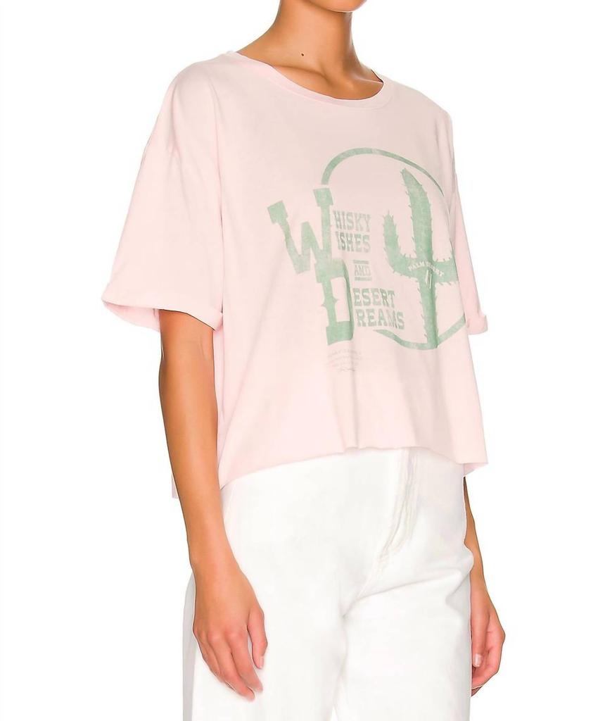 The Laundry Room The Laundry Room - Whiskey Wishes Crop Oversized Tee