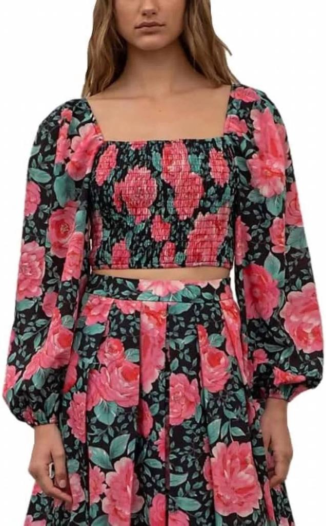 Moon River Moon River - Puff Sleeve Top