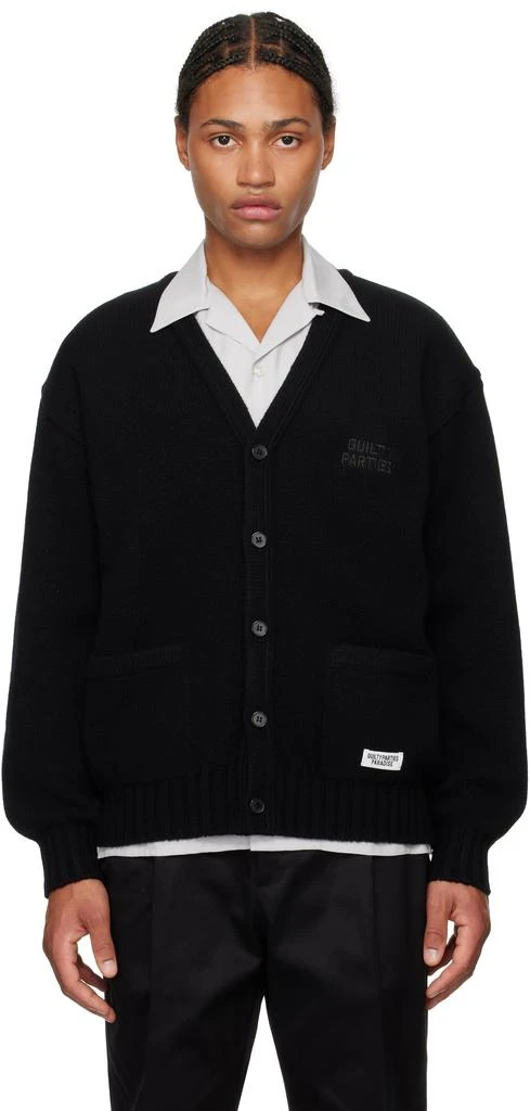 Wacko Maria Black Classic Knit Cardigan 1