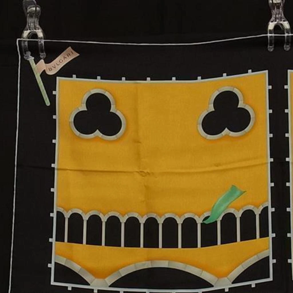 BVLGARI yellow Silk Scarf (Pre-Owned) 3