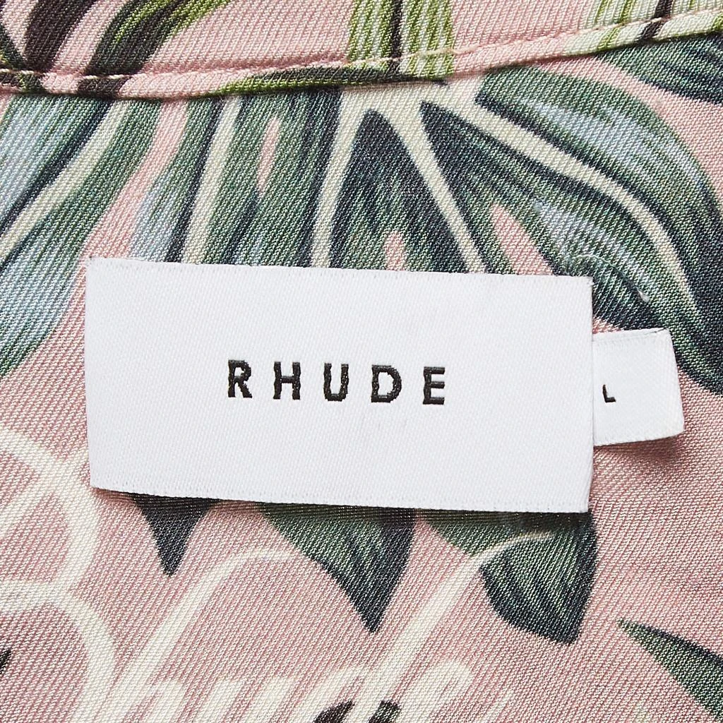 Rhude Rhude Pink Tropical Print Hawaiian Shirt L 4
