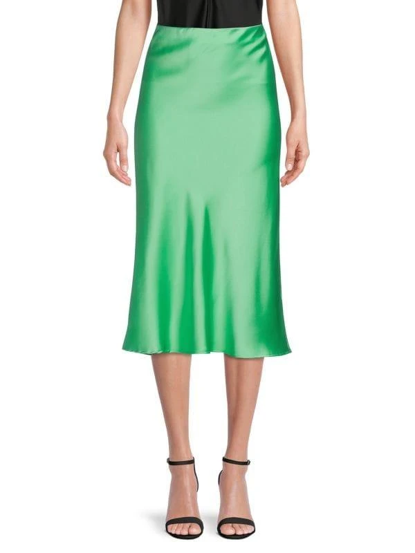Renee C. Satin Midi Skirt 1