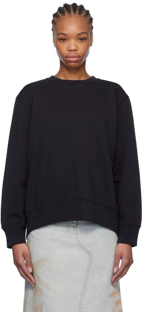 MM6 Black Spliced Logo Sweatshirt 1