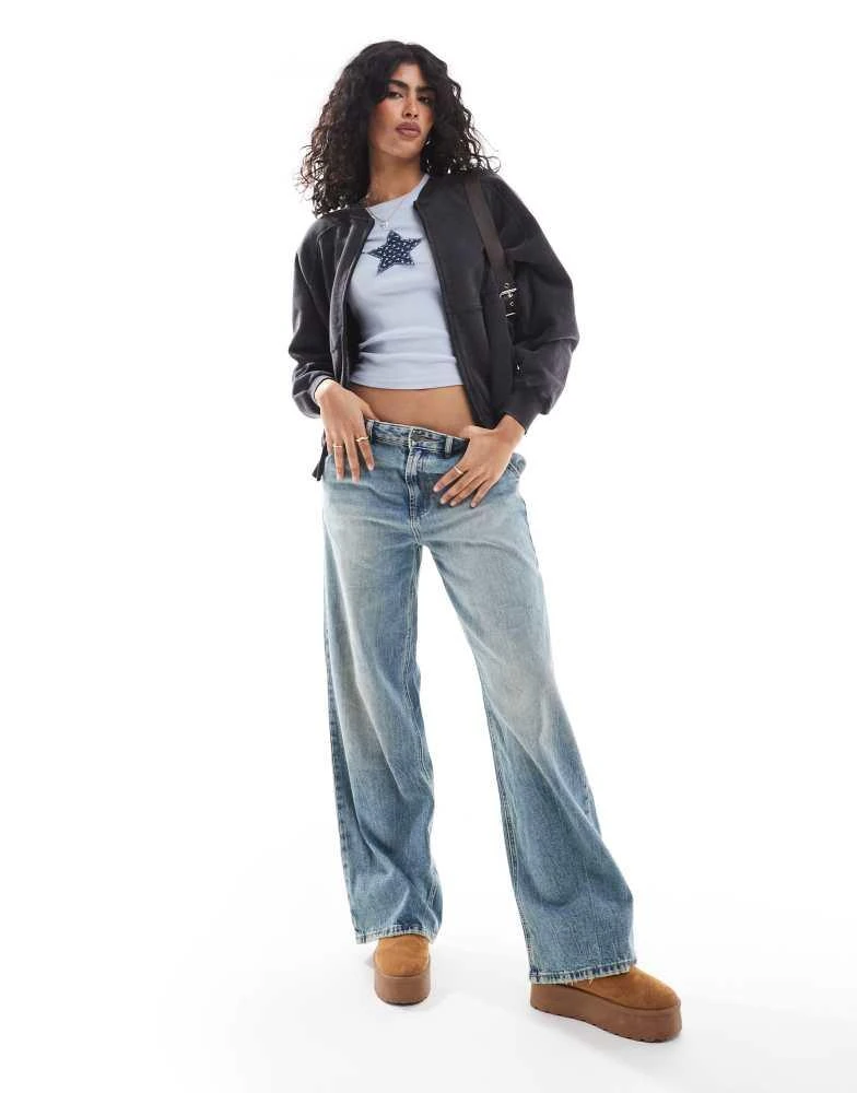 Cotton:On Cotton On lounge zip through fleece in washed black 1