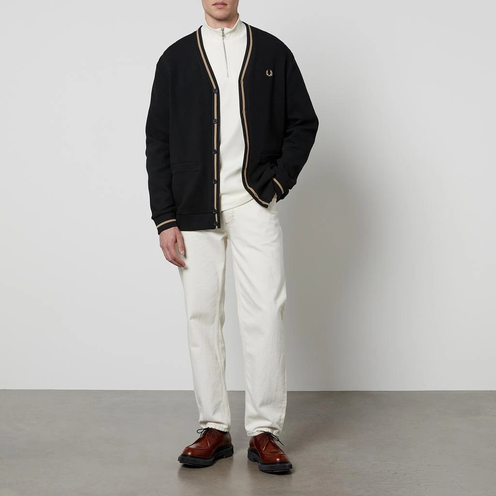 Fred Perry Fred Perry Contrast-Tipped Cotton-Piqué Cardigan 3