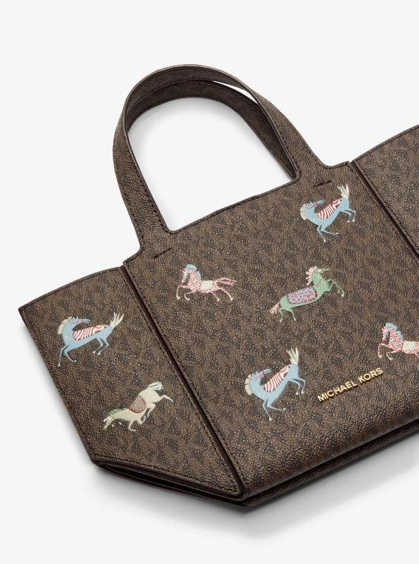 Michael Kors Jordi Small Signature Logo Convertible Tote Bag 5