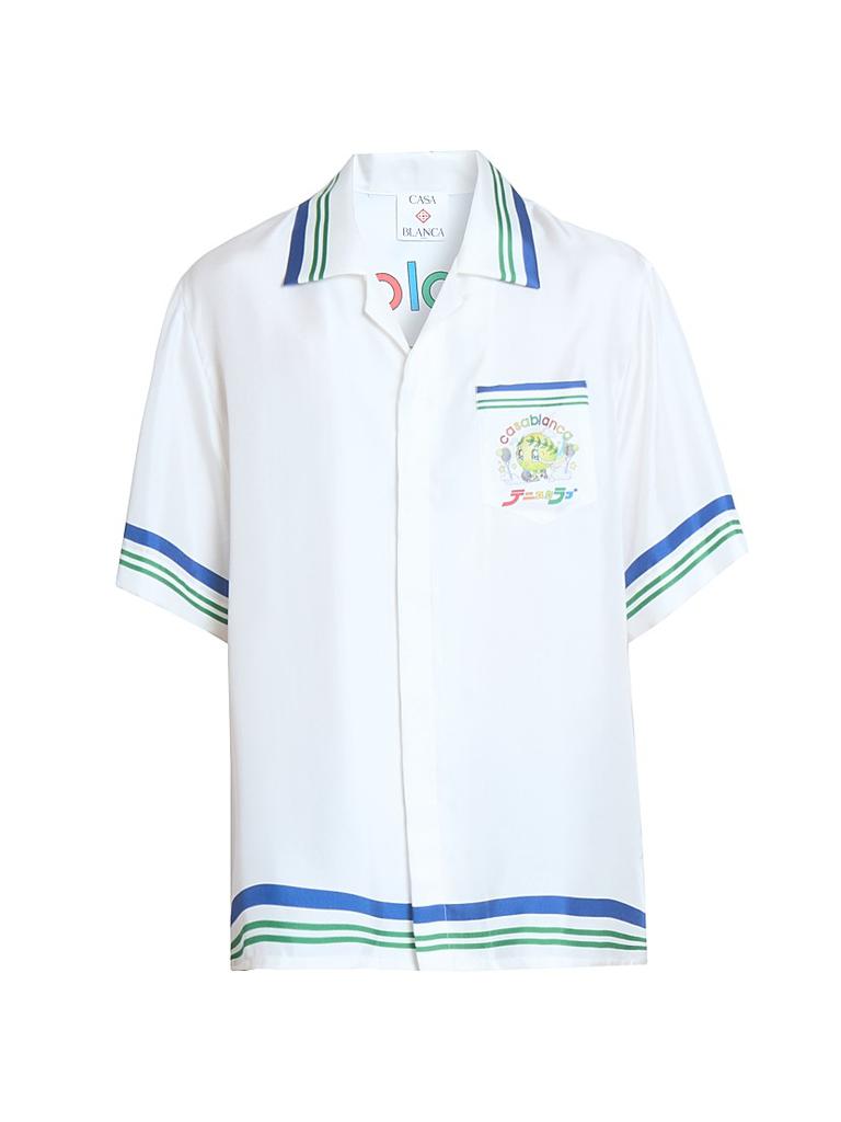 Casablanca Tennis Ball Silk Short-Sleeve Shirt