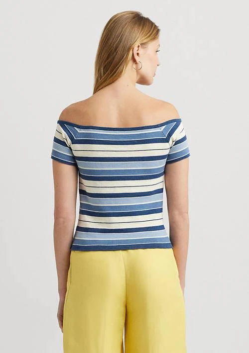 Ralph Lauren Ralph Lauren Striped Off The Shoulder Sweater 2