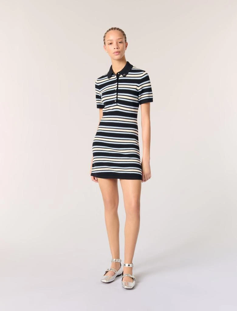 Maje Maje Woman's cotton Striped knit polo dress for Spring/Summer 1