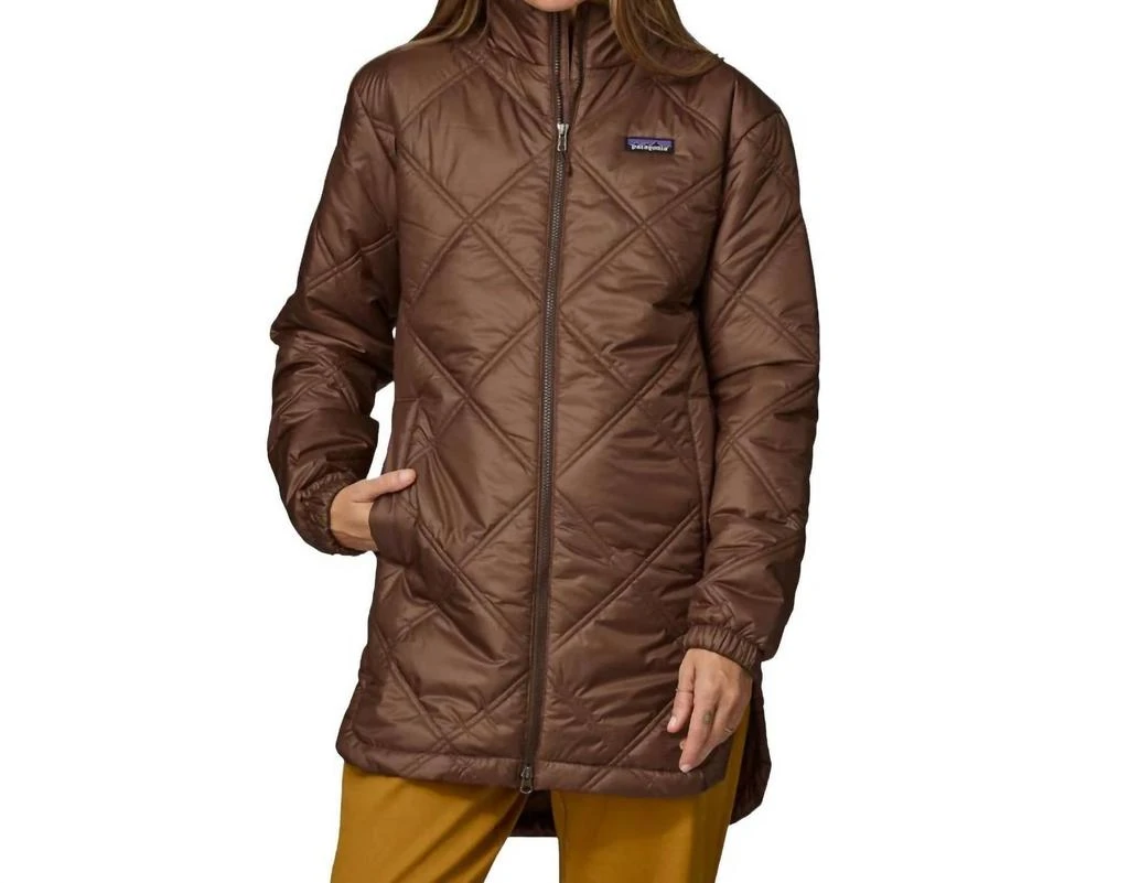 Patagonia Women's Pine Bank Insulated Parka In Molasses Brown 1