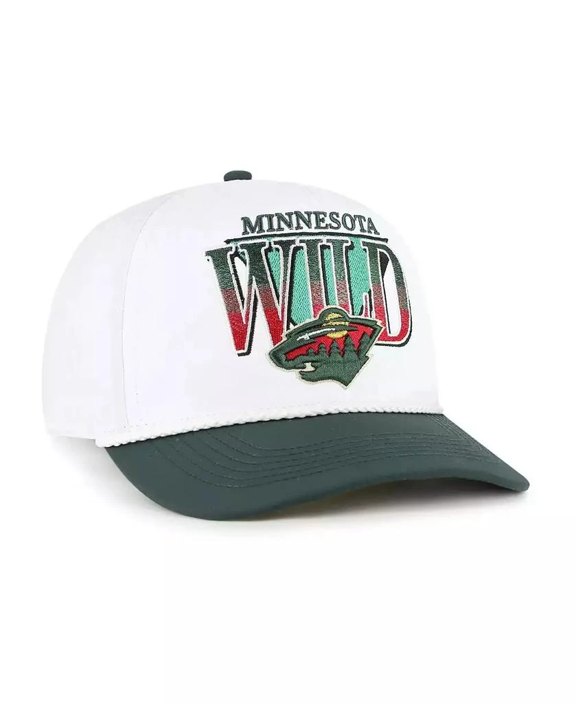47 Brand Men's White/Green Minnesota Wild Tribute Hitch Adjustable Hat 2