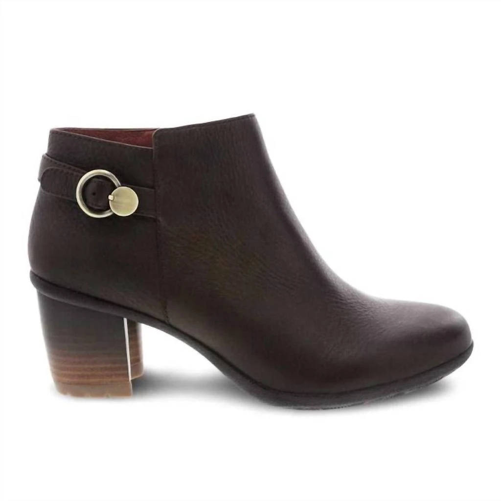 Dansko Women's Perry Ankle Heel Boot In Chocolate 1