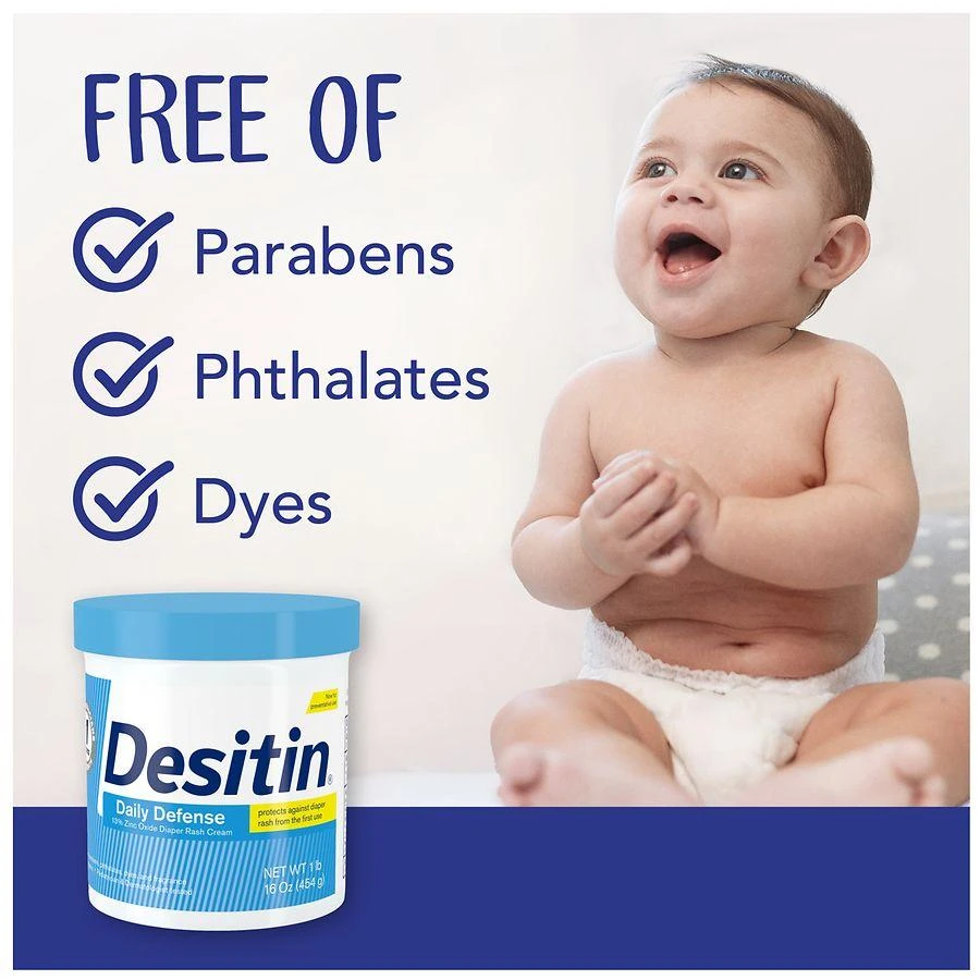 Desitin Daily Defense Baby Diaper Rash Cream Fragrance-Free 6