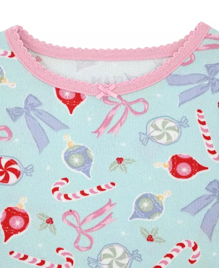 Max 
Olivia Girls 12M-5T 3-Piece Snug Fit Holiday Pajama and Sock Set 2