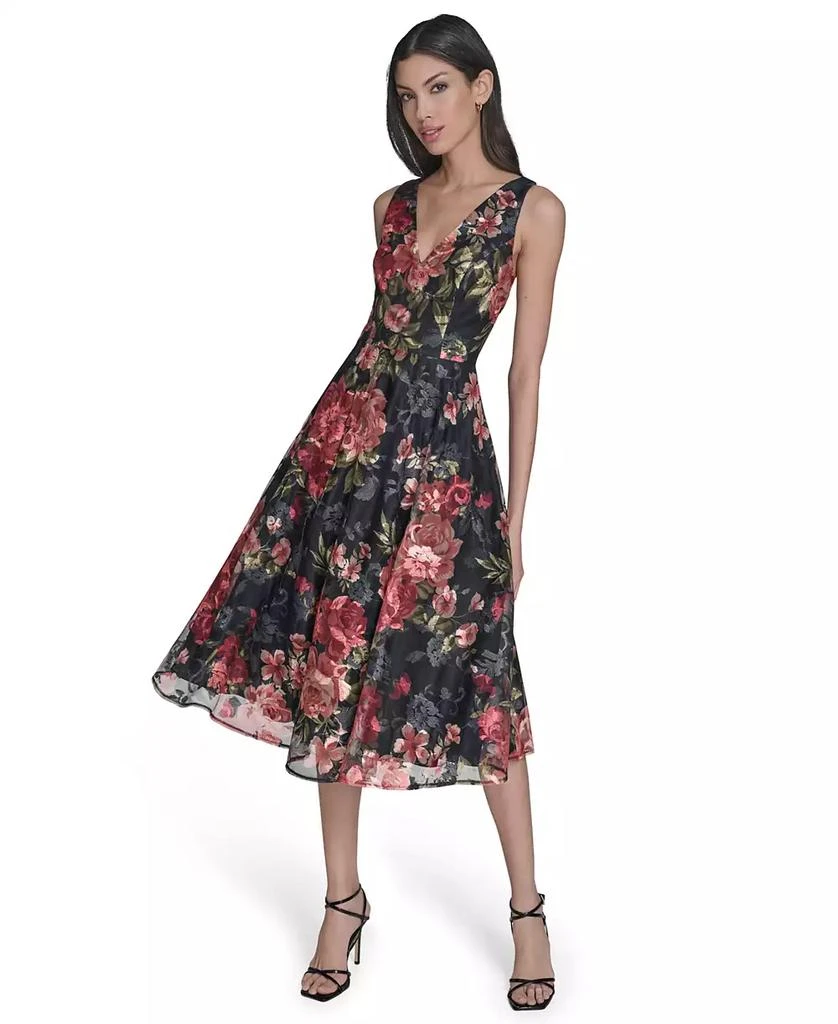 Eliza J Petite Sleeveless Fit and Flare Midi Dress 1