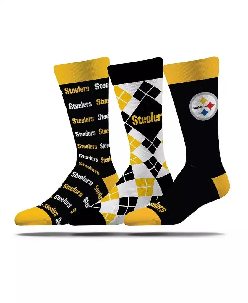 Strideline Men's and Women's 3-Pack Pittsburgh Steelers Business Knit Crew Socks