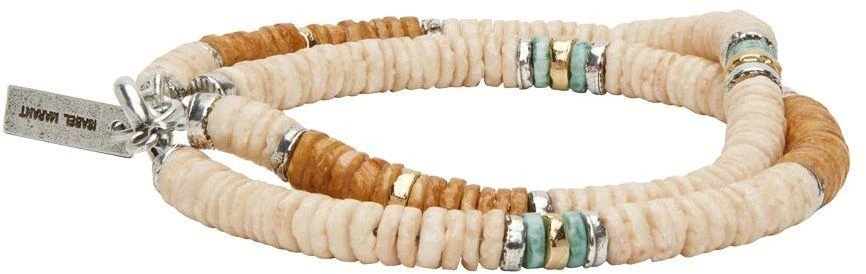 Isabel Marant Beige & Brown Heishi Bracelet 5