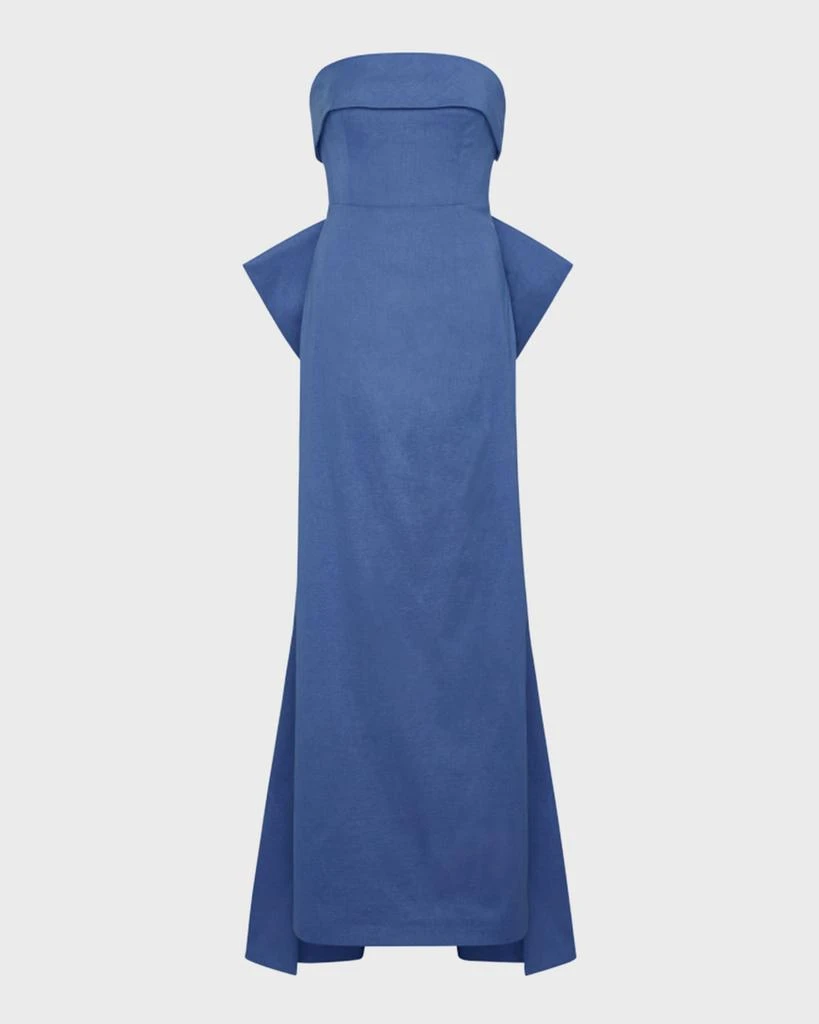 RACHEL GILBERT Birdie Strapless Bow Column Gown 1